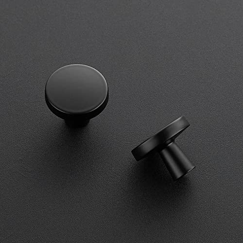 Ravinte Matte Black Drawer Pulls, 1-1/4 Inch Cabinet Knobs,25 Pack - color: Matte Black
