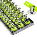 Ernst Manufacturing 8498HV 13-Inch Socket Boss, Premium 3-Rail Multi-Drive Socket Organizer, High Visibility - Made in USA - color: Hi-Viz, style: 13-Inch