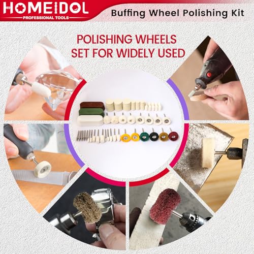 72Pcs Polishing Kit for Dremel Buffing Wheels with Polishing Compound - style: Style 2
