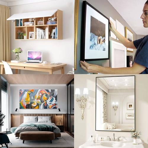 French Cleat Heavy Duty, Aluminum French Cleat, Headboard Wall Mounting Brackets with Screws, Heavy Mirror Mounting Hardware (30 Inch-2 Pairs, Support 200 lbs) - size: 30 Inch-Thick