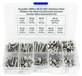 160Pcs #8-32 UNC Stainless Steel Phillips Flat Head Countersunk Machine Screws Nuts Assortment Kit- #8-32x 1/4" 5/16" 3/8" 1/2" 5/8" 3/4" 7/8" 1" - size: #8-32