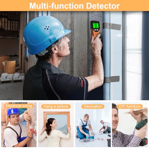 Stud Finder Wall Scanner - 5 in 1 Stud Finder Tool w/Smart Chip and HD LCD Display, Stud Detector Beam Finders for the Center and Edge of Wood AC Wire Metal Studs Joist Pipe (Onion) - color: Onion