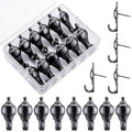 Hotop 30 Pieces Pin Hooks Push Pin Hangers, 20 lbs Push Hanger, Picture Hanging Nails for Home Office Fabric Wall Wooden (Retro Style,Black) - color: Black, style: Retro Style
