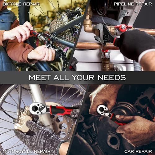 ironcube 53-Piece Socket Ratchet Wrench Set, with 20-In-1 Ratcheting Screwdriver & 2-in-1 Adjustable Wrench for Garage, Auto Repair, Household Backyard & College Dorm