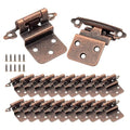 50 Pack (25 Pairs) 3/8 Inch Inset Hinges Oil Rubbed Bronze Self Close - color: Oil Rubbed Bronze, size: 50 Pack (25 Pairs)