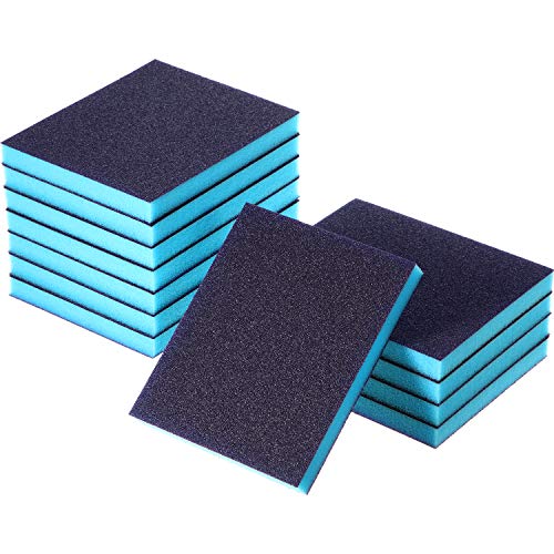 Sanding Sponge Grit Sanding Blocks, Washable and Reusable Sand Sponge Kit, 12 Pieces (Coarse Grade)