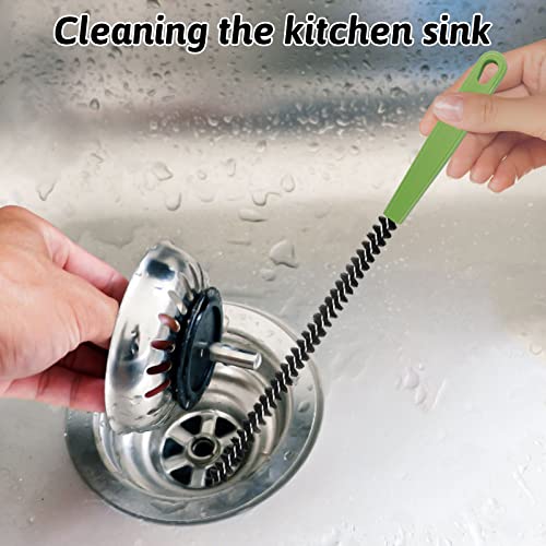 Sewer Drain Brush, Drain Clog Remover, 22.83inch Flexible Long Pipe Snake Hair Clogs Catcher Cleaner Tool for Toilet, Kitchen Sink, Sewer Drain, Bathroom Tub - color: Black Hair-22.83in