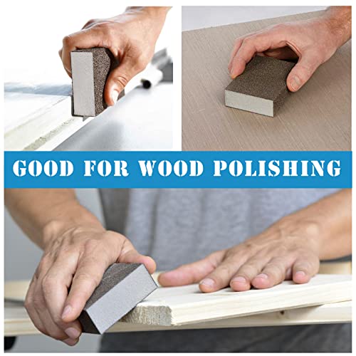 16Pcs 220 Grit Sanding Blocks, Jamiikury Sanding Sponge Washable and Reusable, Wet Dry Sandpaper Sponge for Wood Metal FurniturePaint and Drywall - size: 220 Grits