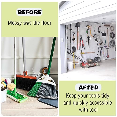 ULIBERMAGNET Magnetic Mop Broom Holder,Heavy Duty Movable Magnetic Broom Holder Rack,Anti-slip Wall Mounted Utility Storage Mop Shovel Gripper Hanger for Garage, Kitchen, Laundry, Garden(2 Pack/Black) - style: 12LB 2PCS Magnetic Mop Holder