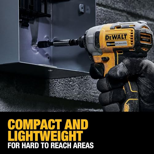 DEWALT 20V MAX 3-Tool Brushless Power Tool Set, Includes 1/2 Cordless Drill,1/4 Impact Driver, Oscillating Tool, 3 Batteries and a Charger, Extended Runtime, Lightweight (DCK360D3) - style: 3 Tools + 3 Batteries