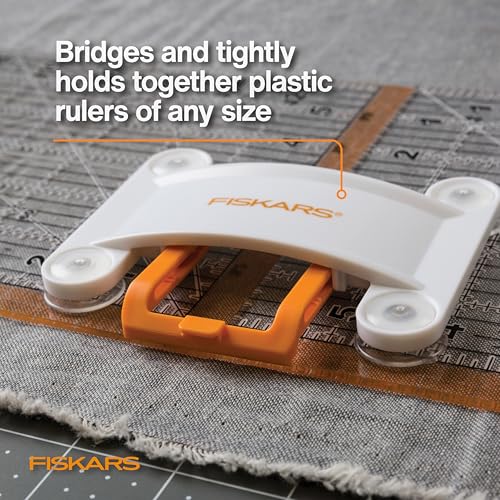 Fiskars 3-Piece Ruler & Connector Set, 6.5" x 6.5" & 6.5" x 24.5" Rulers - size: 6.5" x 6.5" and 6.5" x 24.5"
