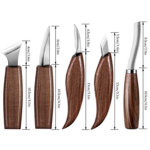 Wood Carving Kit with 6pcs Whittling Knives,Trimming Knife for Woodwork,Chip Carving Knife Kit, Whittling Kit DIY Hobbies for Beginners Adults Kids Hobby - size: 6PCS Flat Handle