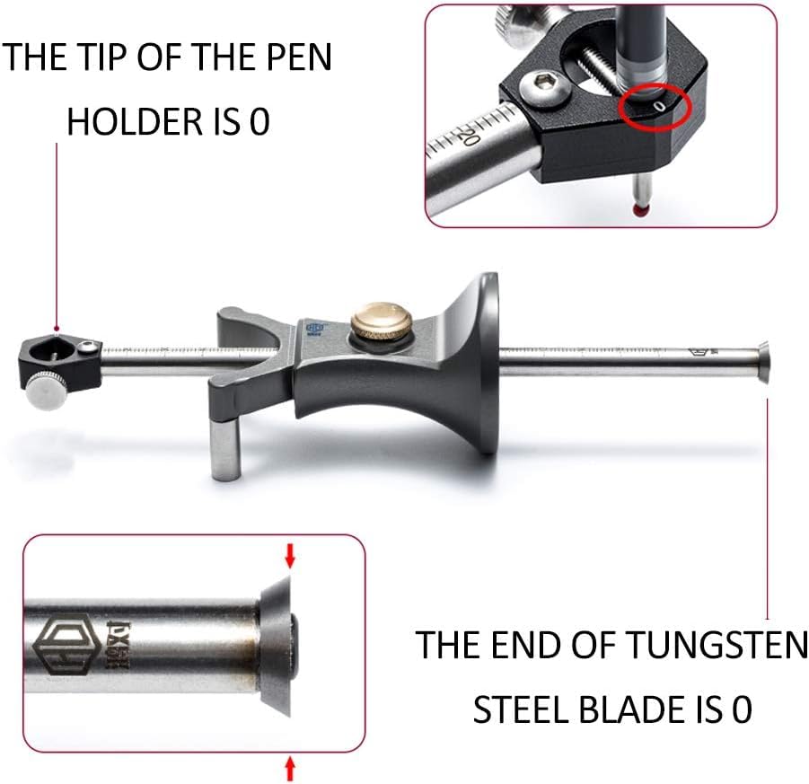 HONGDUI Wheel Marking Gauge,Precision Woodworking Line Scribe Tool