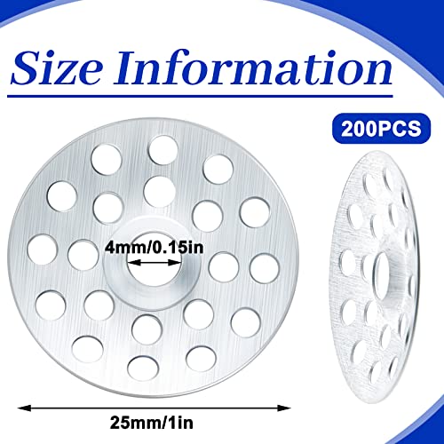 Dunzy 200 Pcs 1 Inch Plaster Washers Zinc Washer for Wall Ceiling Repair