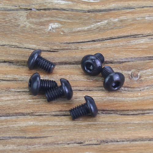 105 Pieces M2.5 x 4mm Button Head Socket Cap Screws, Thread Pitch 0.45mm, Sutemribor M2.5 Black Screws, 10.9 Grade Alloy Steel, Black Oxide Finish, Fully Threaded - size: M2.5 x 4mm, style: Button Head