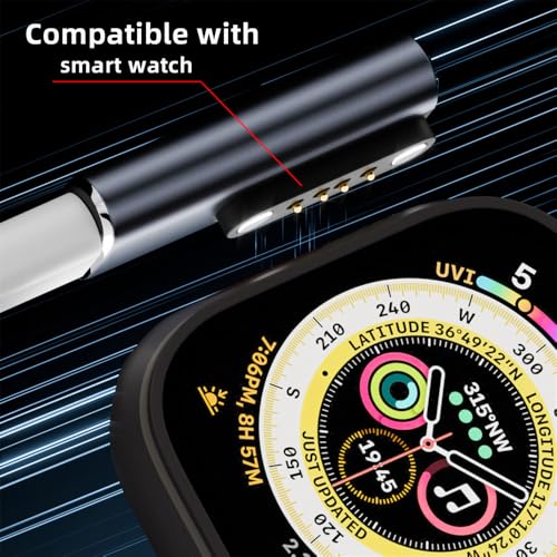 2 Pack USB C to Smart Watch Charger Magnetic Charging Adapter for Pitch 7.62mm 2Pin/4Pin Smart Watch/Bone Conduction Headphone - style: Pitch 7.62mm