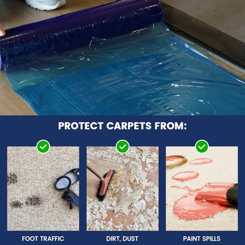 ADHES Floor Protection Film 24” x 200’ – Heavy Duty Self-Adhesive - style: Floor Protection Film