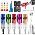 Mriykio Wire Stripper Tool & Wire Twister Tool for Drill, 6-14 AWG, 8-in-1 Electrician Tools Kit, Fits 1/4" Hex Drills, Wire Stripper for Drill with Storage Case, for Electricians & DIY Users
