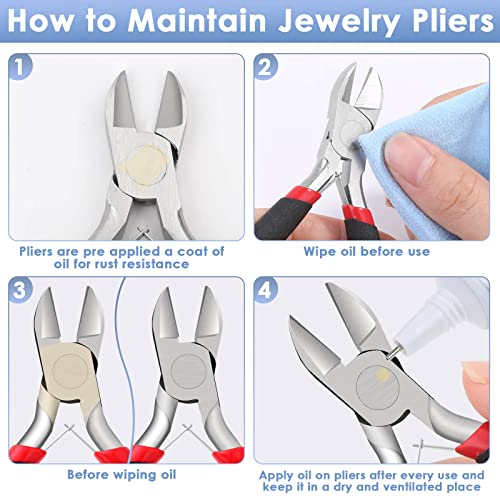 Wire Cutters, Small Side Cutters for Crafts, Flush Cutting Pliers for Jewelry Making, Floral Wire Cutters for Artificial Flowers, Zip Tie Cutters for Cable Tie, Wire Cutting Tool for Guitar Strings - style: Side Cutter Pliers