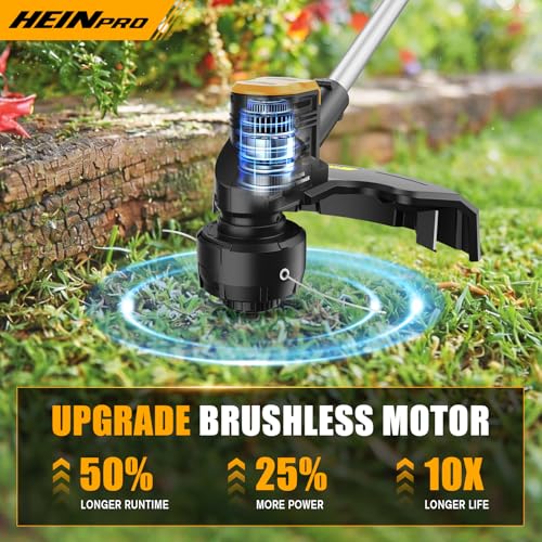 HEINPRO Cordless Weed Wacker Compatible with DeWalt 20V MAX Battery - size: 16-INCH