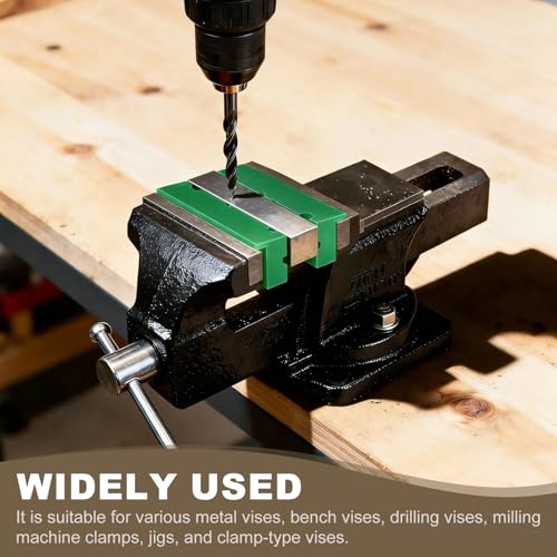 HARFINGTON 2 Set Vise Jaw Pads 4" Rubber V-Shape Magnetic Vise Soft Jaws Standard Anti-Scratches Vice Covers Tools for DIY Making Woodworking Clamping Plumbing, Orange - size: 4"