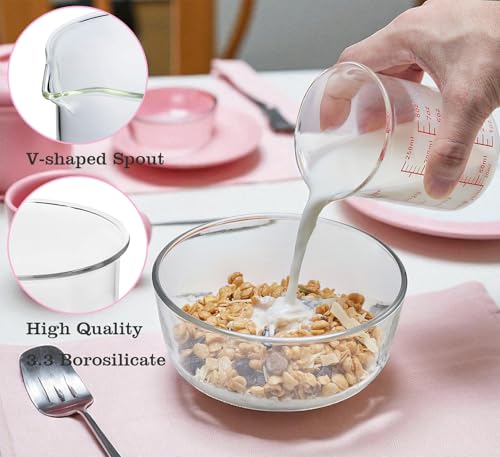 Ackers BORO3.3 Glass Measuring Cups with Spouts, 3-Piece Set, 60/120/250 ml - size: 60ml/120ml/250ml Measuring Cup Set