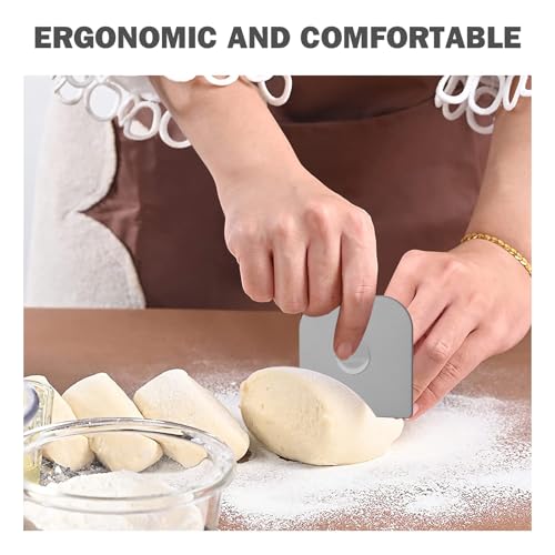 Pan Scraper, 10 Pcs Pot & Dish Scraper Plastic, Sturdy Scraper Kitchen Tool, Grey - color: Gray, size: 10 Pcs