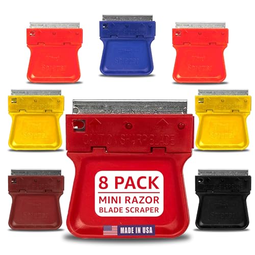 Original Plastic Razor Scraper – 8 Pack Multi‑Surface Tool