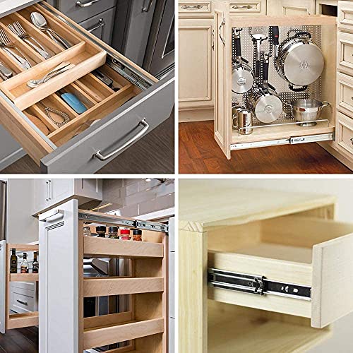 LONTAN 16 Inch Soft Close Drawer Slides with Rear Mounting Brackets 1 Pair - size: 16 Inch