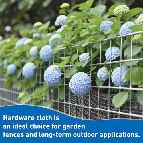 Hardware Cloth,Chicken Wire Fence,1/2 inch 15.7in x 10ft Galvanized Welded Cage Wire for Bird Wire Gopher Wire Rabbit Wire Snake Fence Poultry Netting Cage Screen - size: 15.7in×10ft