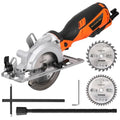 5.8A Power Circular Saw,4-1/2" Electric Saw 3500RPM 2 Pcs Blades - style: 5.8 A circular saw