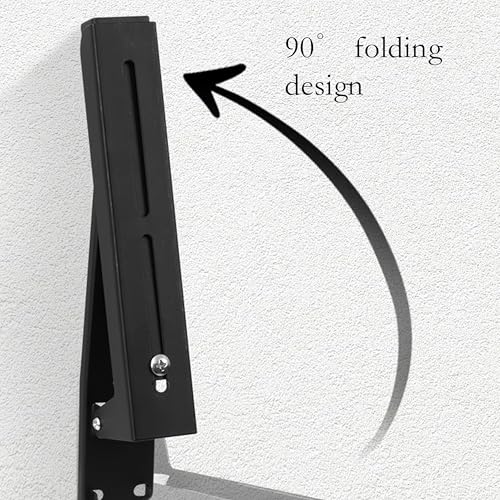 Microwave Wall Mount Shelf Bracket, Black