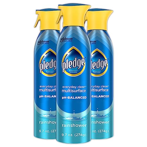 Pledge pH Balanced Multi Surface Cleaner Spray, Rainshower, 9.7oz, (3-Pack) - size: 9.7 Fl Oz (Pack of 3)