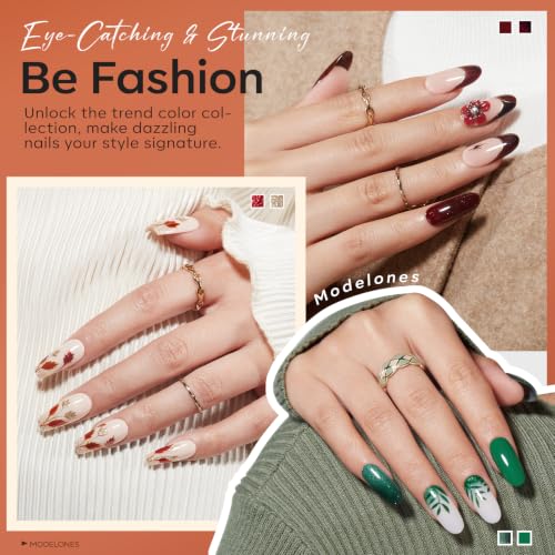 modelones Gel Nail Polish Set Color Changing 28 Colors Primer Top Base Coat - color: A0-Winter Color Changing