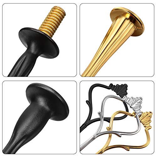 Patelai 6 Sets 3 Tier Cake Stand Hardware Tiered Tray Plate Hardware Kit Heavy Metal Cake Fruit Food Plate Stand Fitting Stacking Kit for Serving Dessert Cupcake Dish Food (Simple,Black,Silver,Gold) - color: Black, Silver, Gold, size: Simple