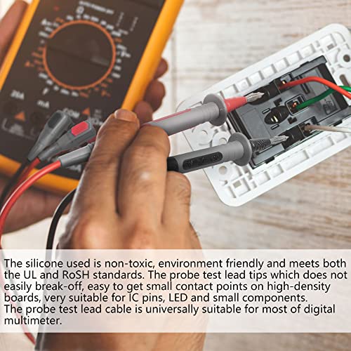 HANDSKIT Double-Insulated Multimeter Leads Set, 30A Multimeter Test Leads