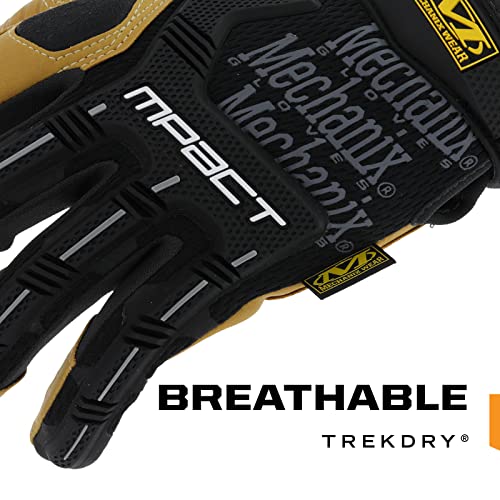 Mechanix Wear Material4X M-Pact Work Gloves, Brown/Black, Medium - size: Medium