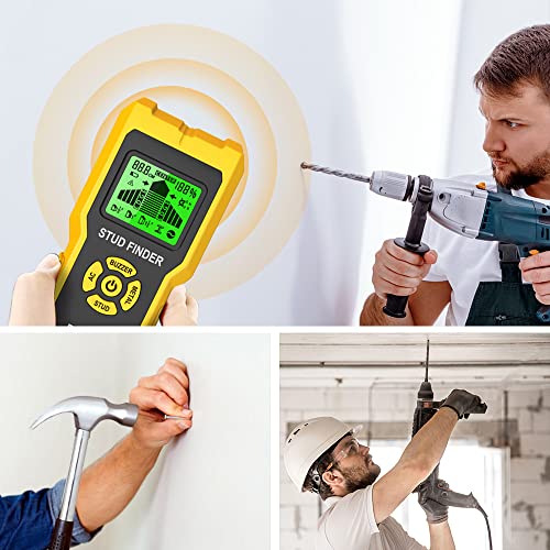 Stud Finder Wall Scanner 5-in-1 - Detector for Wood, Metal, Joists, Pipes (TH360)