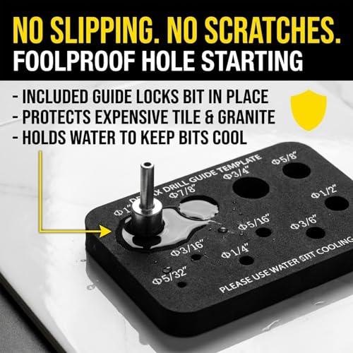 Diamond Hole Saw Kit 10 Pc 5/32 to 1 inch Drill Guide Case Ceramic Tile - style: 10 Pcs Set 5/32" to 1"