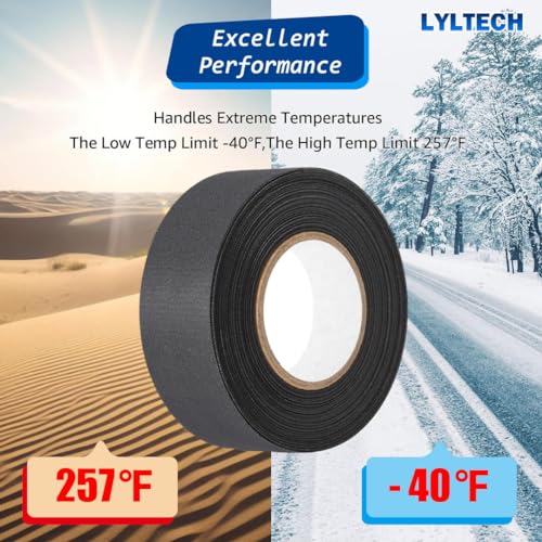 LYLTECH Polyester Cloth Tape for Automotive Wire Harness 7 Rolls