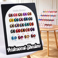 Double Rhythm 28Pcs 0.5Oz Cat Eye Gel Nail Polish Set Same Color Same Bottle Gel Polish Kit Nail Art Manicure Salon DIY at Home for Women (Dark Navy Blue Green Burgundy Brown-T24-15) - color: Iridescent Shadow