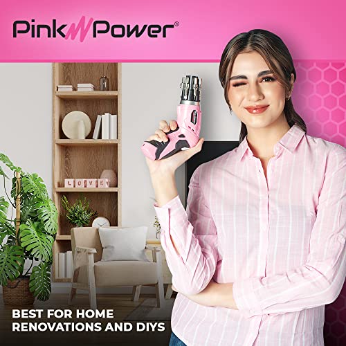 Pink Power Electric Screwdriver Cordless Mini Drill Set for Women