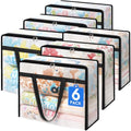 TasticTotes 6 Pack Clear Storage Bags for Comforter, Clothes & Bedding, 40L - size: 40L