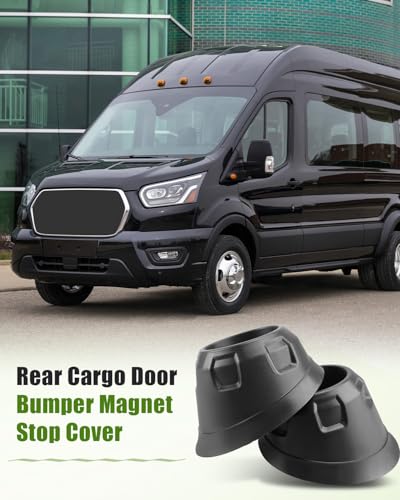 Rear Cargo Door Bumper Magnet Stop Cover Fit for Transit 150 250 350 350HD 2015-2023, Fit for E-transit 2022-2023, Replacement BK3Z16758AC BK3Z-16758-AC, 1 Pair