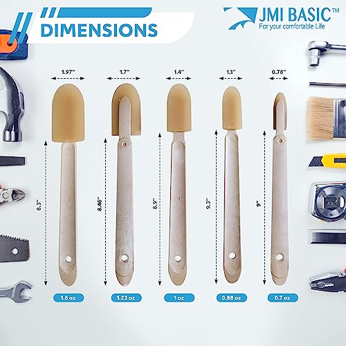 JMIBASIC Grout Caulk Finishing Tool - Multi Size 4 Pieces Set - Smooth Grout Sealant Silicone Caulking Tool - Rubber Spatula Spreader - Grout Sealer Applicator - Ergonomic Handle Grip_ABS (0.78 Inch) - size: 0.78 Inch