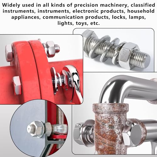 100PCS 304 Stainless Steel Fender Washers Kit, Washers for Bolts - size: SV M3-M12 (100PCS), style: Fender Washer