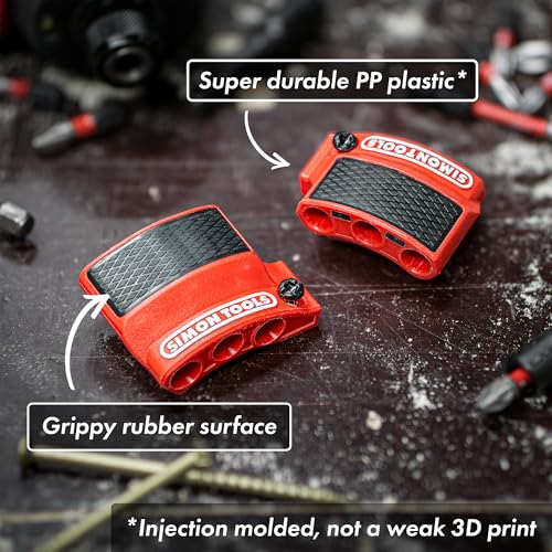 Simon Tools Magnetic Bit Holder for Milwaukee M12 Fuel Surge Impact Driver and Drill - Holds 6 Bits - color: Black Left Side, size: Fits Model No 25xx (Gen2) ONLY!