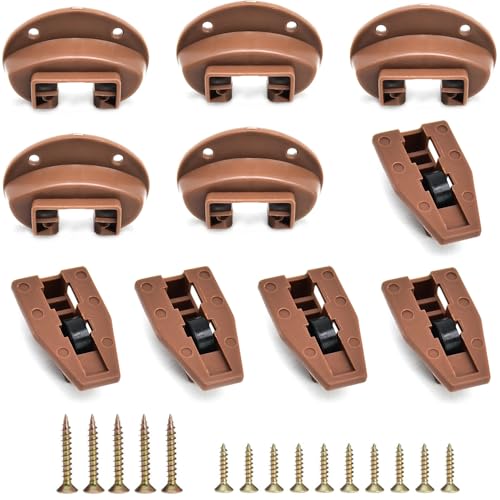 Surf Turtle 5 Pack Plastic Center Mount Drawer Track Guide Glides - style: 5 Pack