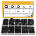640 Pieces Black Nylon Flat Washers Assortment Kit, M2-M10, Nylon Metric & Flat Washers - color: Black Nylon