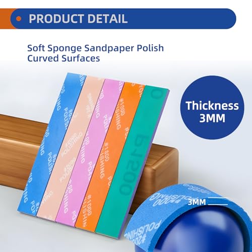 30Pcs Sanding Sponge Set, 400-1500 Grit Wet Dry Sanding Blocks